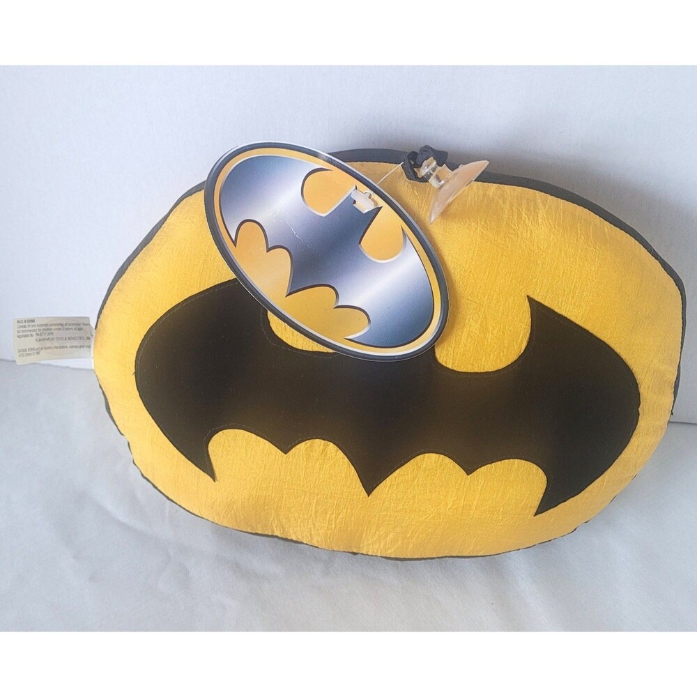 Vintage 1997 Batman Plush Logo Pillow NWT